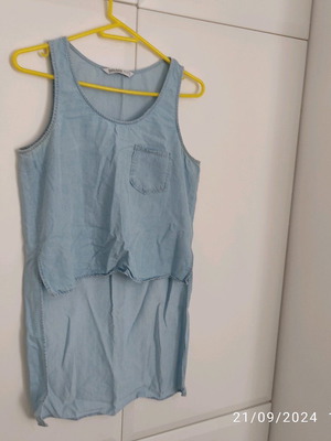 Zara large denim blouse