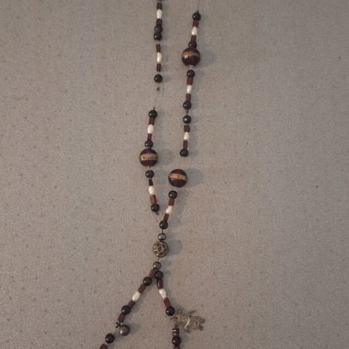 Handmade long necklace used with 925 silver charms