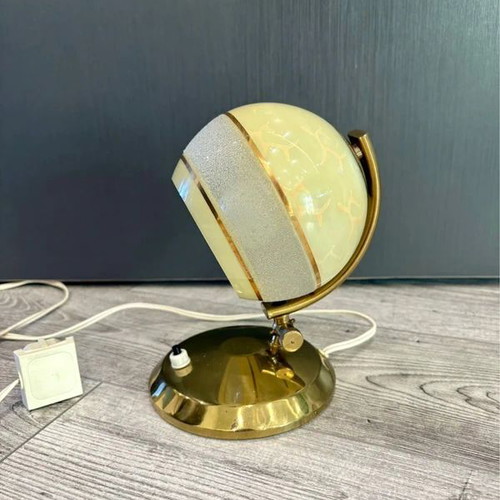 Λάμπα σατινέ γυάλινη mid century eye ball μεταχειρισμένη