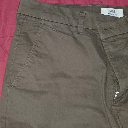 M&S Pants Olive Khaki Size 36 Regular Fit Like New