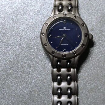 Christen Dion wristwatch used, women's, blue and silver