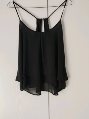 Blouse with thin straps like new, black, size S
