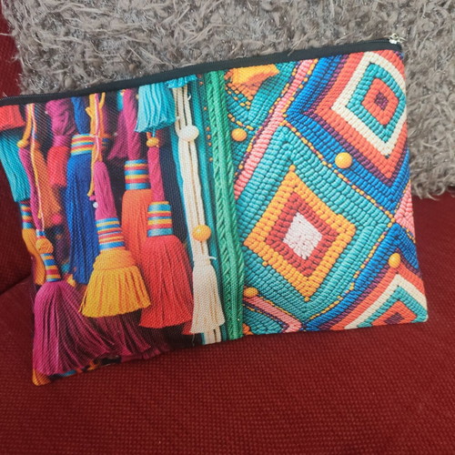 Colorful wristlet bag