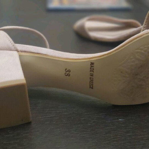 Dexim suede sandals beige pink like new, size 38