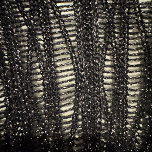 Mango crochet-style cardigan like new, black and silver