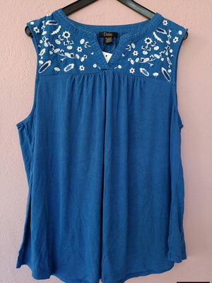 Dalia XXL cotton embroidered blouse new, lightweight, breathable