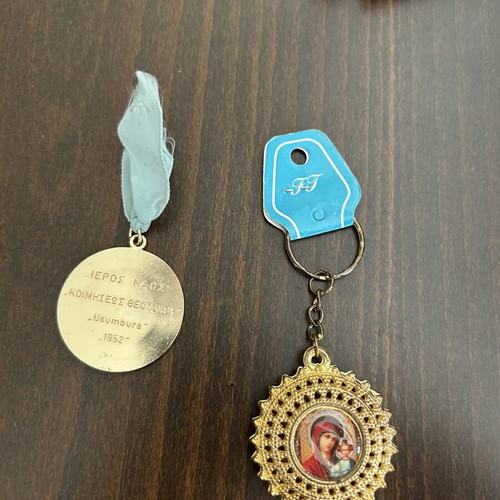 Religious keychain A To Z Greek like new