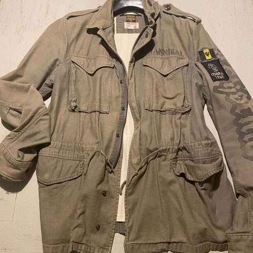 Men's vintage military-style rare cotton jacket used