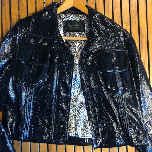 Unisex Guy Laroche leather jacket black, like new, size M