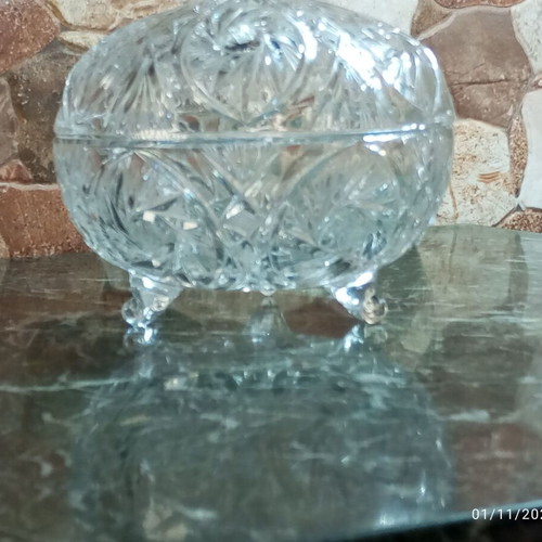 Vintage crystal and glassware collection 5 pieces 1970s new