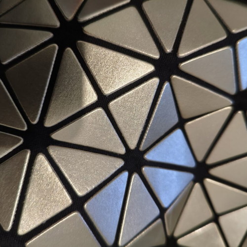 Geometric Backpack metallic silver Bao Bao style, like new
