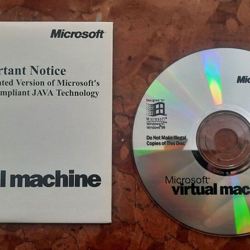 Microsoft Virtual Machine CD Windows 98 Windows NT new