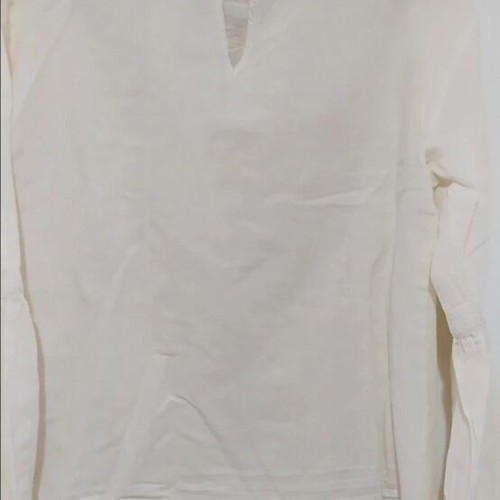 Zara romantic long-sleeve blouse used, broken white, thin fabric