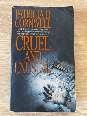 English novel Cruel and Unusual by Patricia Cornwell like new