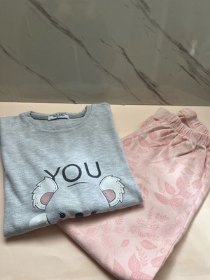 Πιτζάμες Εβίτα για κορίτσια 12 ετών σαν καινούργιες, γκρι ροζ