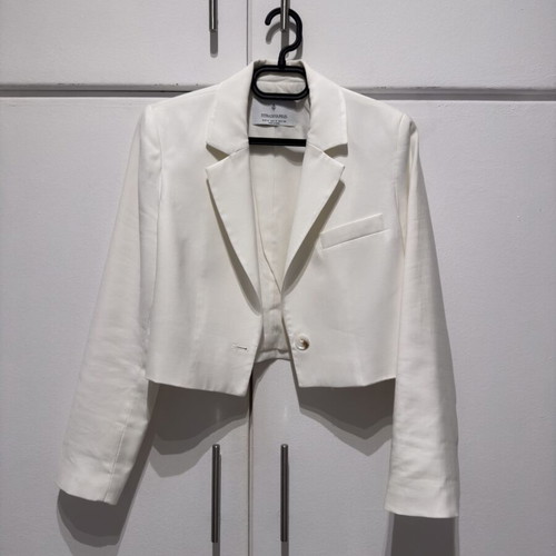 Stradivarius blazer white, like new, size S