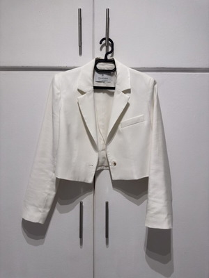 Stradivarius blazer white, like new, size S