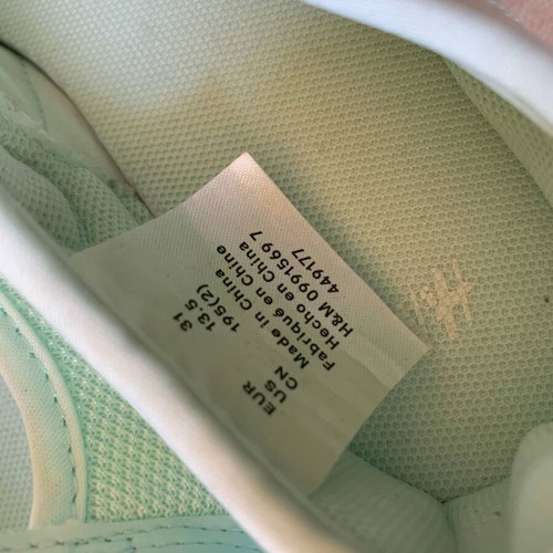 H&M Mint Green Ballerina Sneakers Size 31 Like New