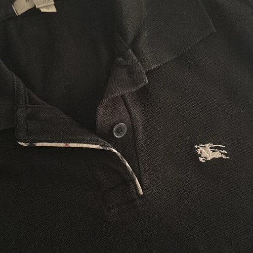 Burberry vintage black polo shirt like new, size S