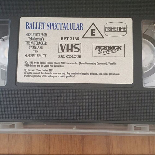 Ballet videocassettes like new, set of 7