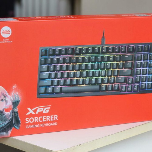 XPG Sorcerer Mechanical Gaming Keyboard with XPG Red Switches RGB Black new