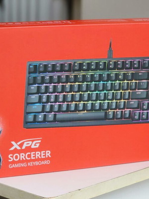 XPG Sorcerer Mechanical Gaming Keyboard with XPG Red Switches RGB Black new