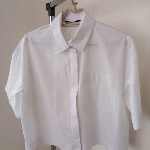 White crop shirt DeFacto like new, cotton poplin fabric