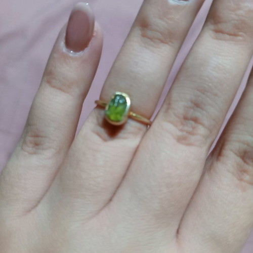 A.L.E. ring used, gold plated silver with semi-precious stone