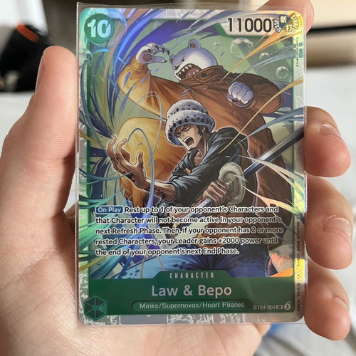 One Piece ST24 Law & Bepo SR card