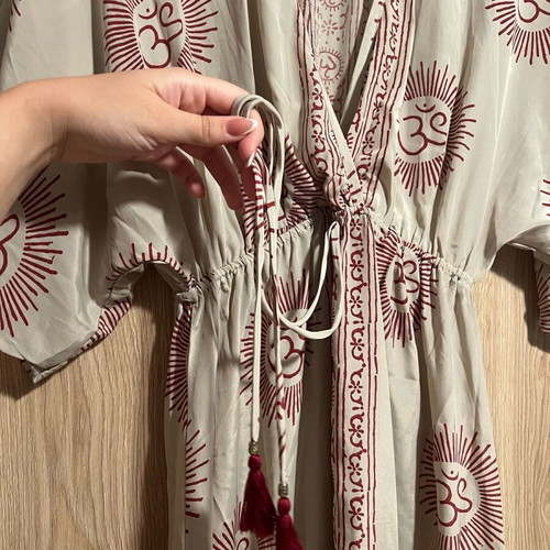 Veta Accessories dress caftan S/M like new with front opening and adjustable waist