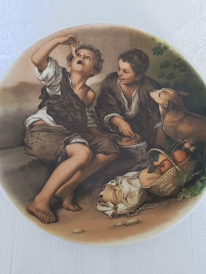 Vintage Limoges decorative plate inspired by Murillo like new
