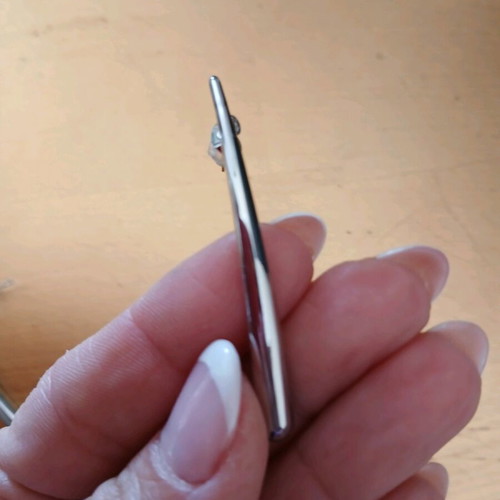 Stainless steel earrings new, silver