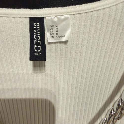 Tank top with integrated chain, new, H&M, size M, white
