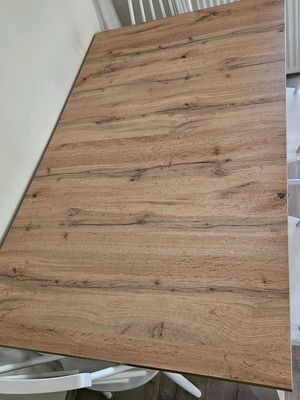 Τραπέζι επεκτεινόμενο μεταχειρισμένο με πτυσσόμενο μηχανισμό και deco καπλαμά