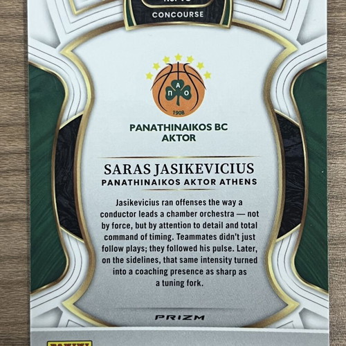 2025-26 Panini Select Euroleague Basketball Card Saras Jasikevicius Red Ice like new