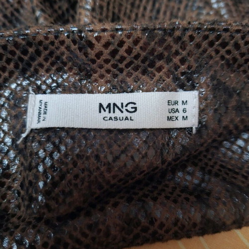 Mini leather dress Mango like new, brown, size M