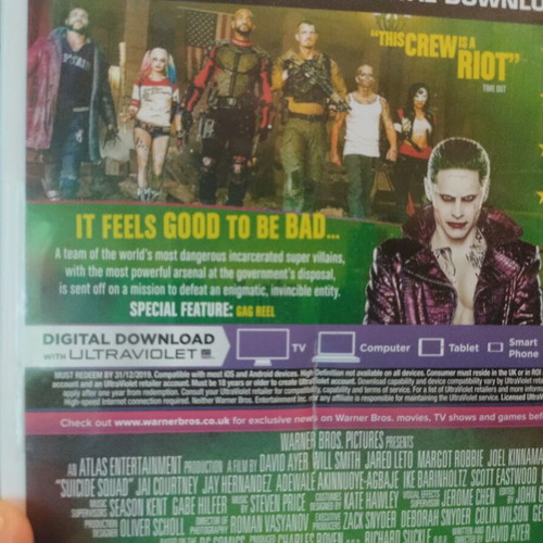 Suicide Squad DVD like new with Greek subtitles