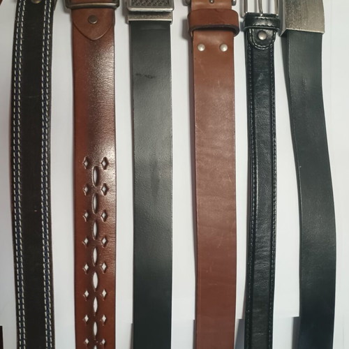 Belts used, pack of 6, black and brown, adjustable