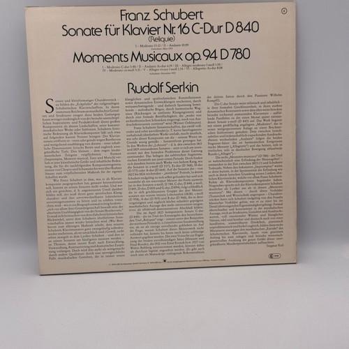 Franz Schubert Sonate Für Klavier Nr. 16 C-Dur D 840 Moments Musicaux Op. 94 D 780 vinyl used