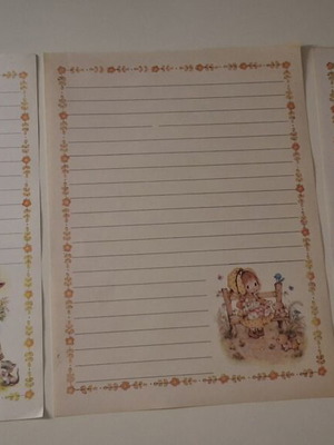 Large 1980 letter writing stationery collection, 24 sheets and 2 sets