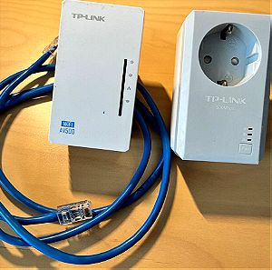 TP-LINK TL-WPA4226KIT v1 Powerline Διπλό για Wi‑Fi 4 με Passthrough Πρίζα και 2 Θύρες Ethernet