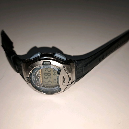 Casio W-753 used men's watch with tide and moon phases