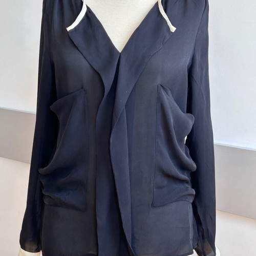 Day by Malene Birger silky blouse size S like new, black