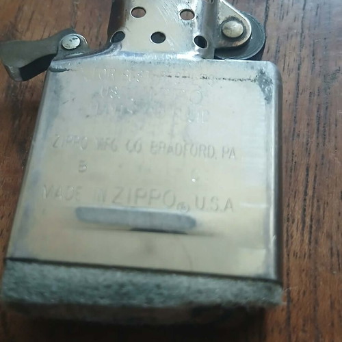 Zippo windproof lighter used with silver metal finish