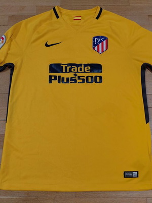 Atletico Madrid Yellow Away Jersey Nike Size L near to excellent condition