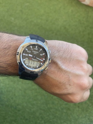 Tissot T-Touch II watch like new, silver, multifunctional