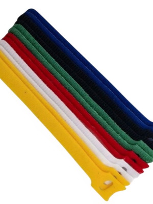 Velcro cable ties set of 12, new, multicolor 12x125mm