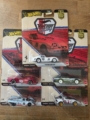 Hot Wheels Premium Vintage Racing πλήρες σετ καινούργιο