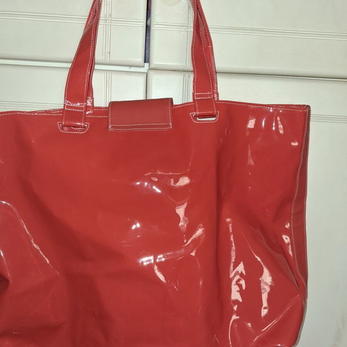 Vintage shoulder bag Galenic Paris, red-orange
