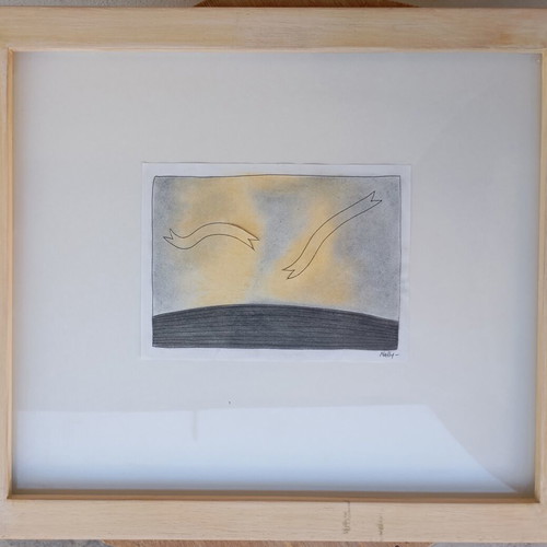 Original surrealist artwork by Nelly with ink and colored pencils, used